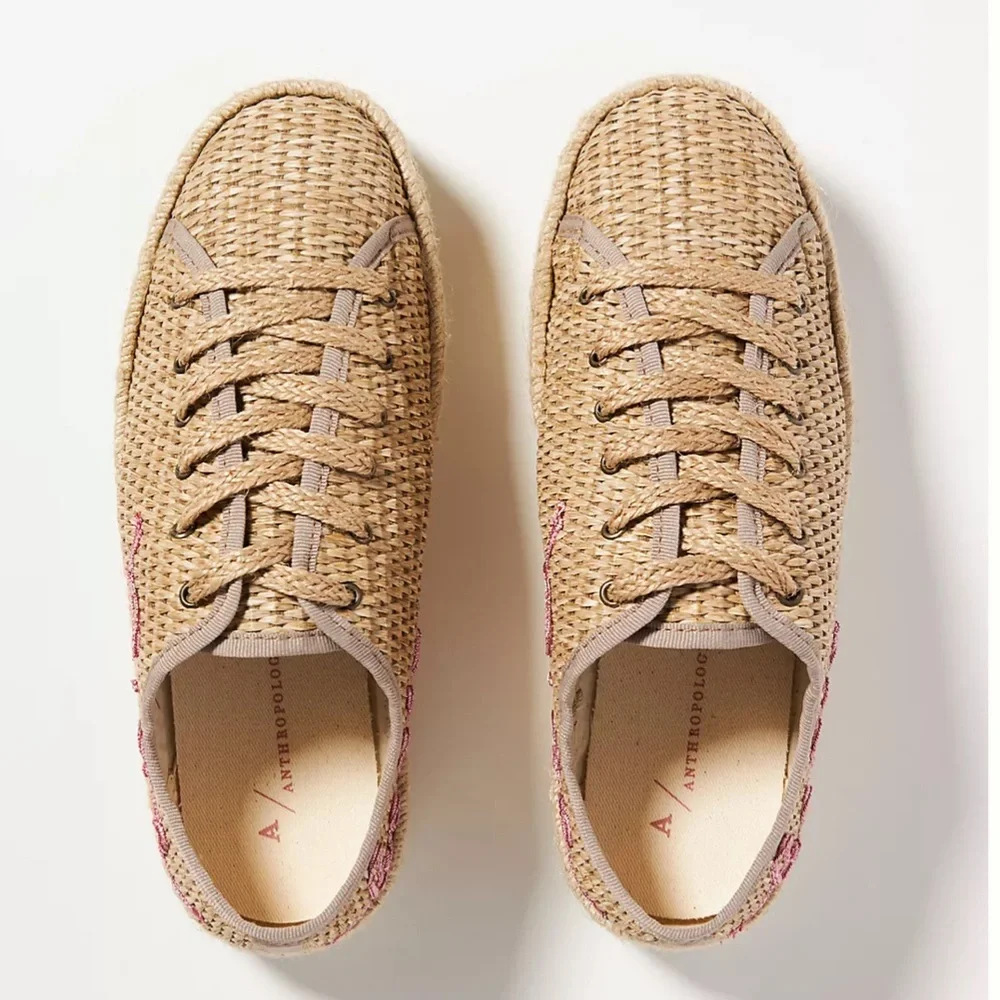 Anthropologie Raffia Espadrille Sneakers